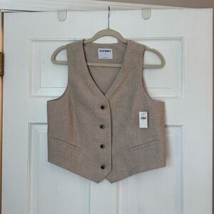 NWT Old Navy Tan Linen Vest